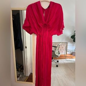 PERFECT FOR GOING TO SEE BARBIE! Zara Fuchsia Satin Jumpsuit 2023